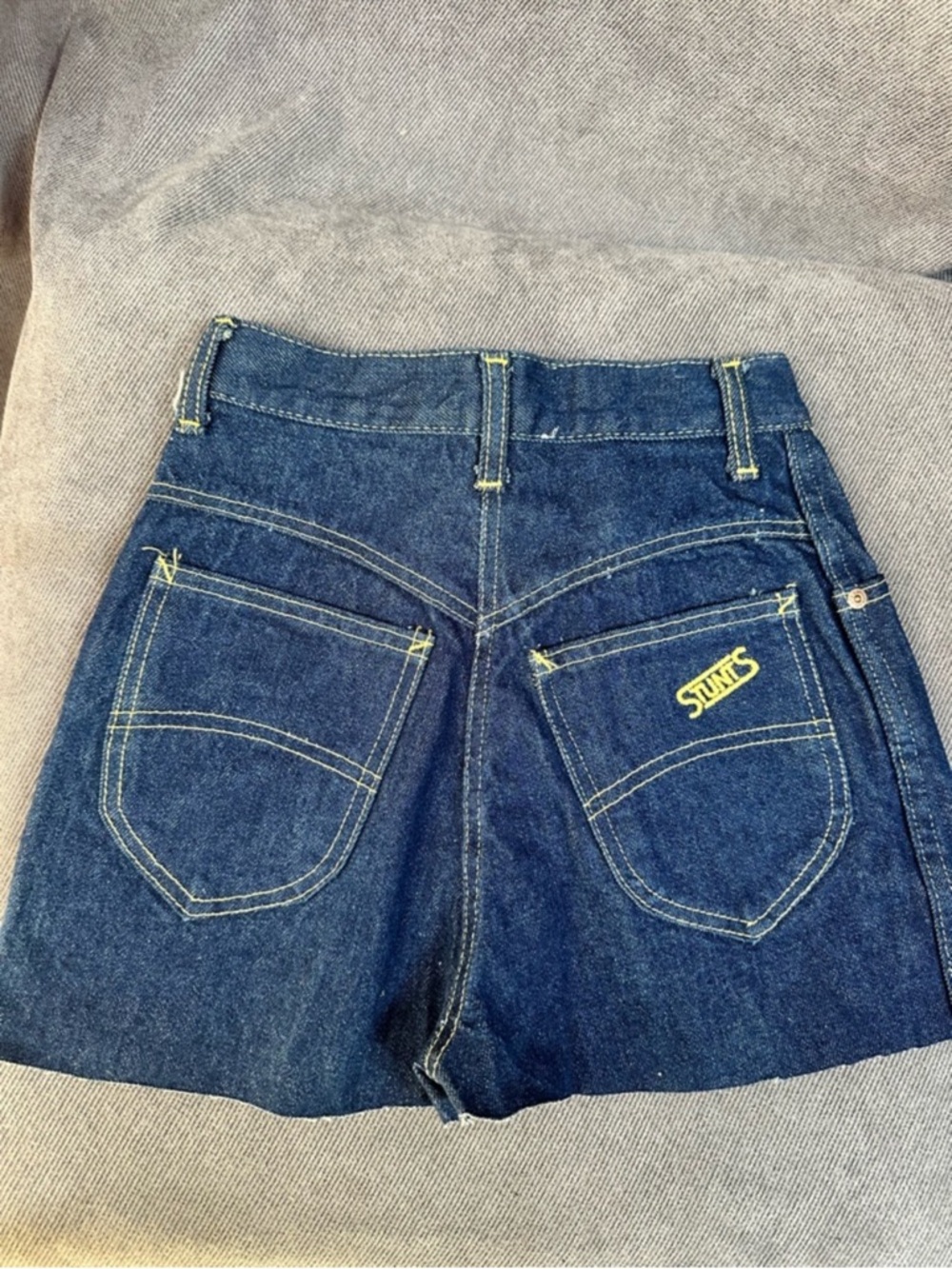 Vintage 70s  Stunts Jean shorts cut off USA made big Smith